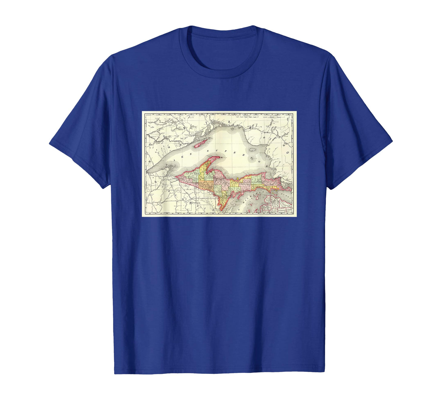 Michigan Upper Peninsula Map T-Shirt
