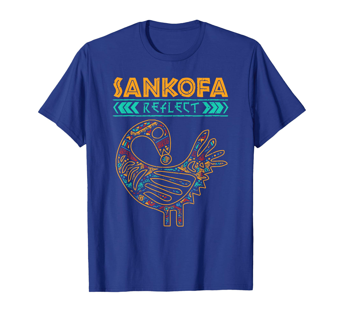 Black History Afrocentric Sankofa Tribal Design T-Shirt