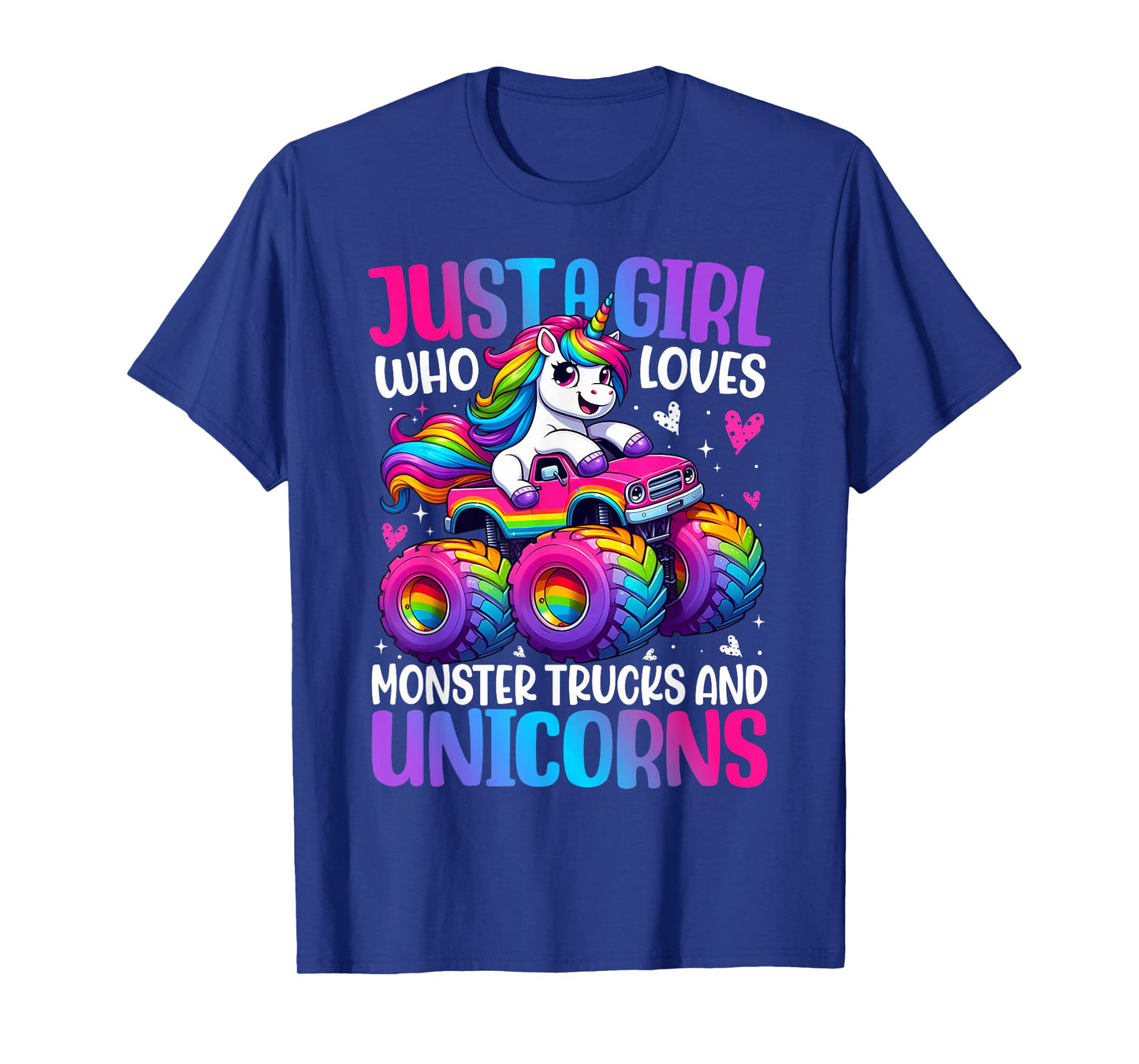 Just a Girl Who Loves Monster Trucks And Unicorns Toddler T-Shirt