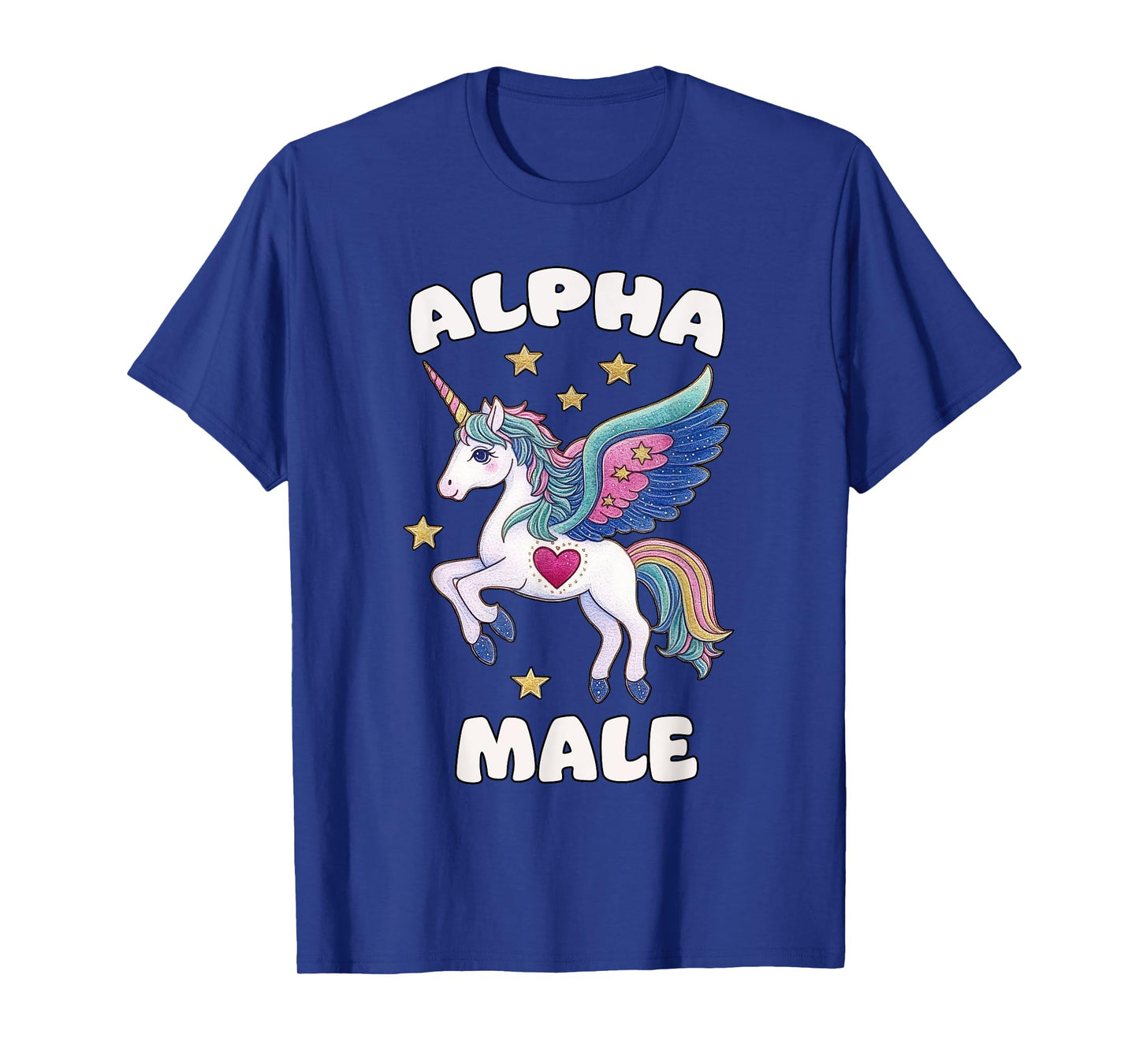 Alpha Male Unicorn Funny Magical Rainbow T-Shirt