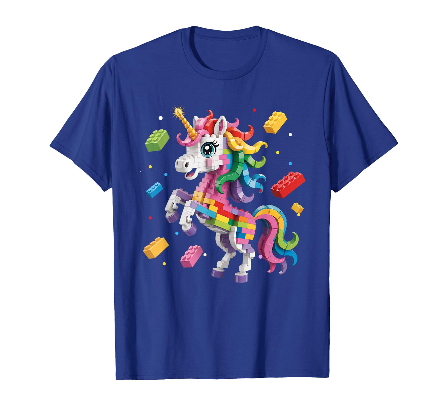 Kids Master Builder Building Blocks Play Toys cute Unicorn T-Shirt