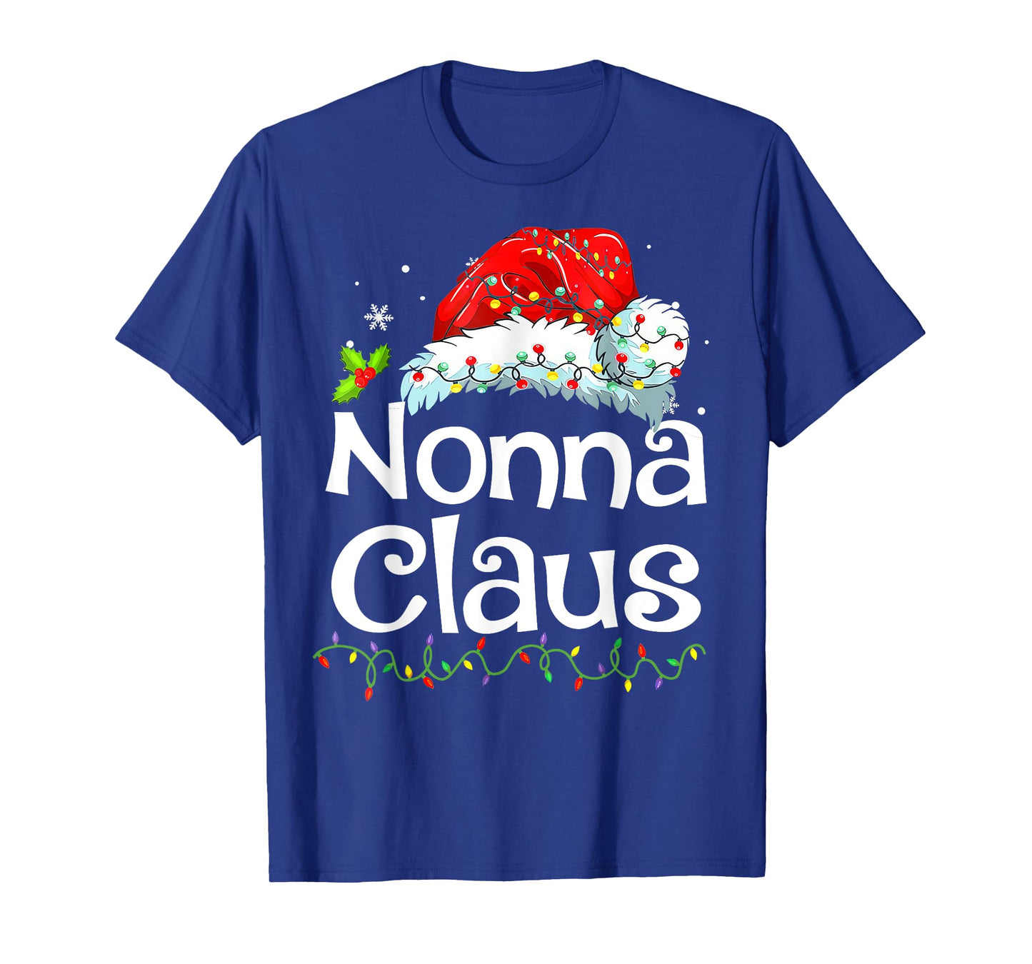 Nonna Claus Christmas Pajama Family Matching Xmas Light T-Shirt