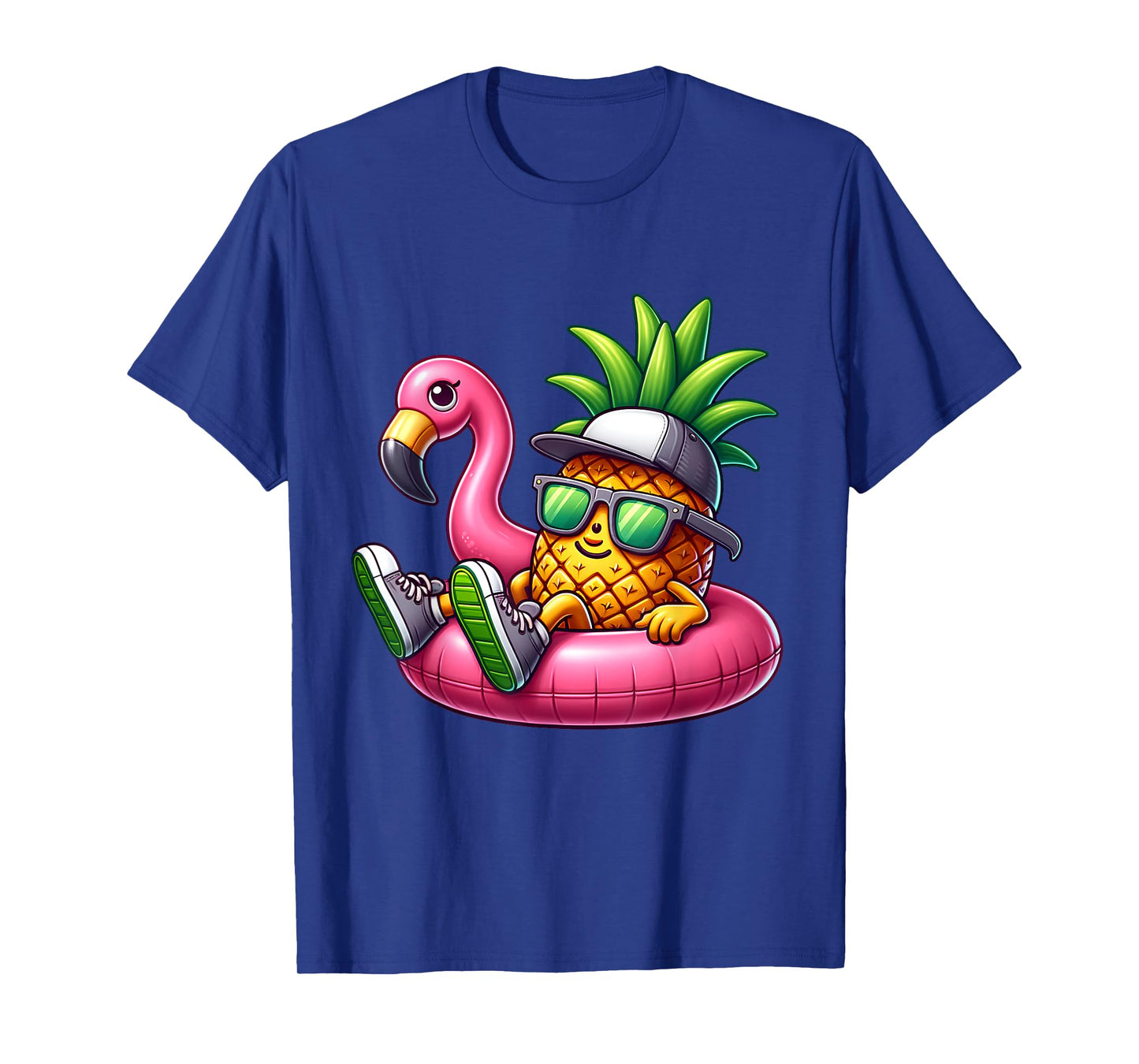 Funny Pineapple Flamingo Tropical Beach Hawaiian Boys Kids T-Shirt