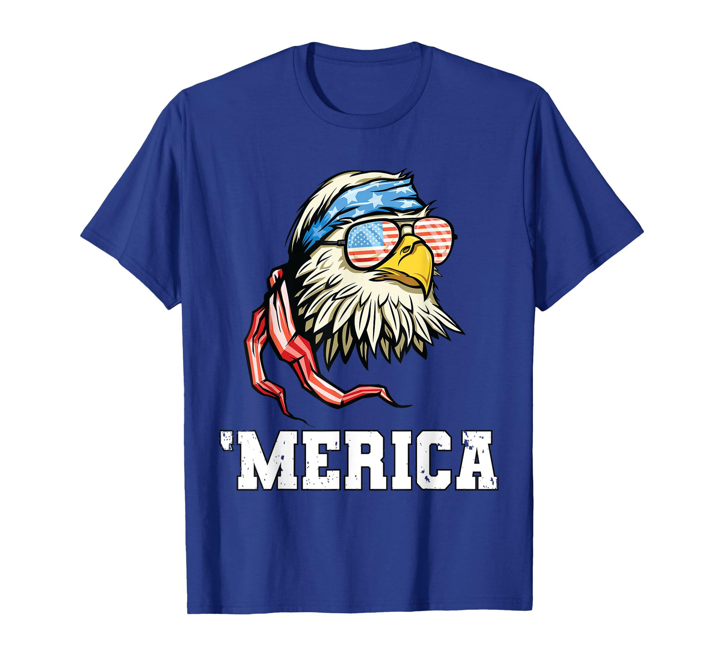4th of July Merica USA Flag Bald Eagle Patriotic Veteran T-Shirt