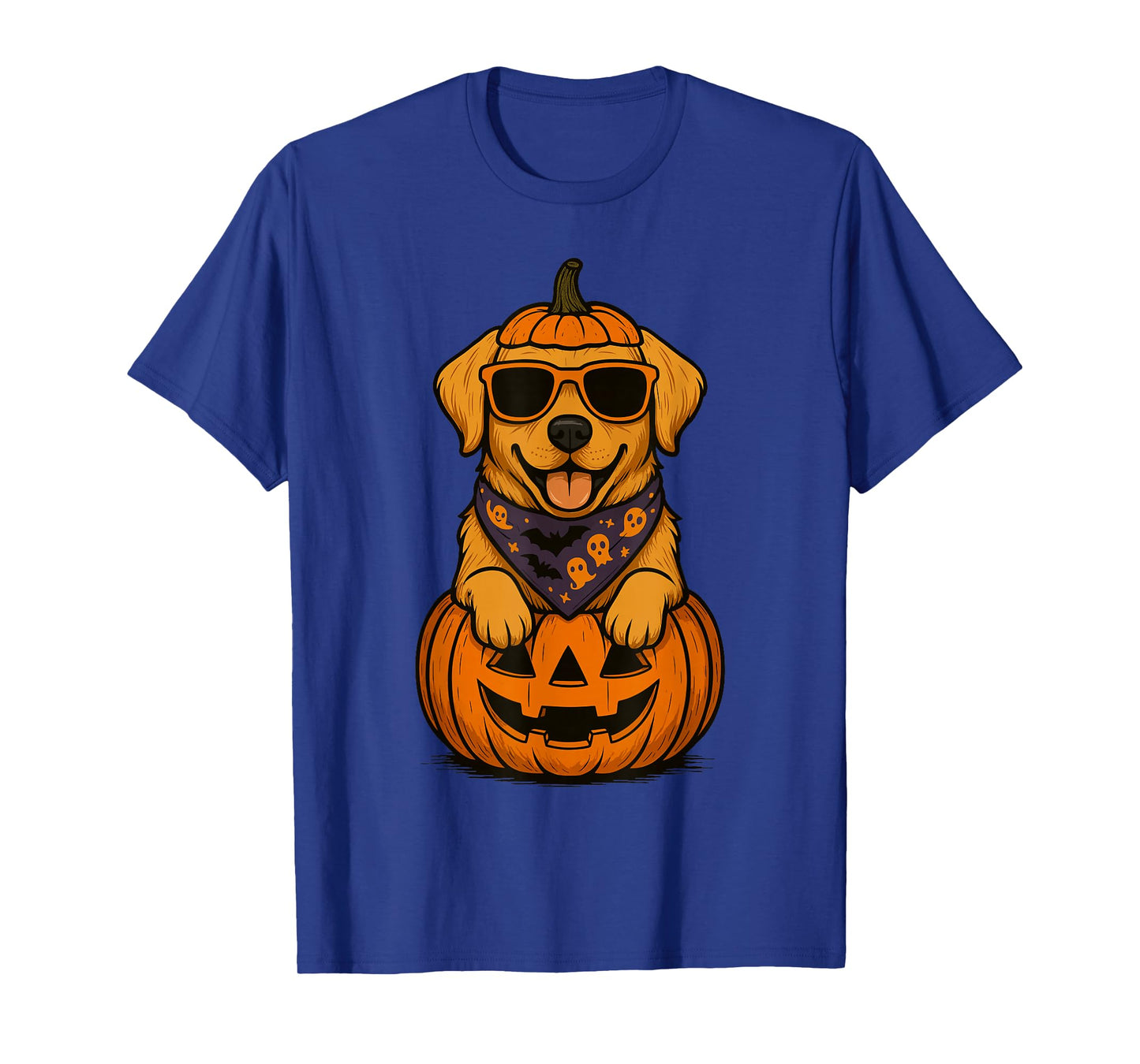 Spooky Yellow Labrador Retriever Pumpkin Halloween Dog Lover T-Shirt