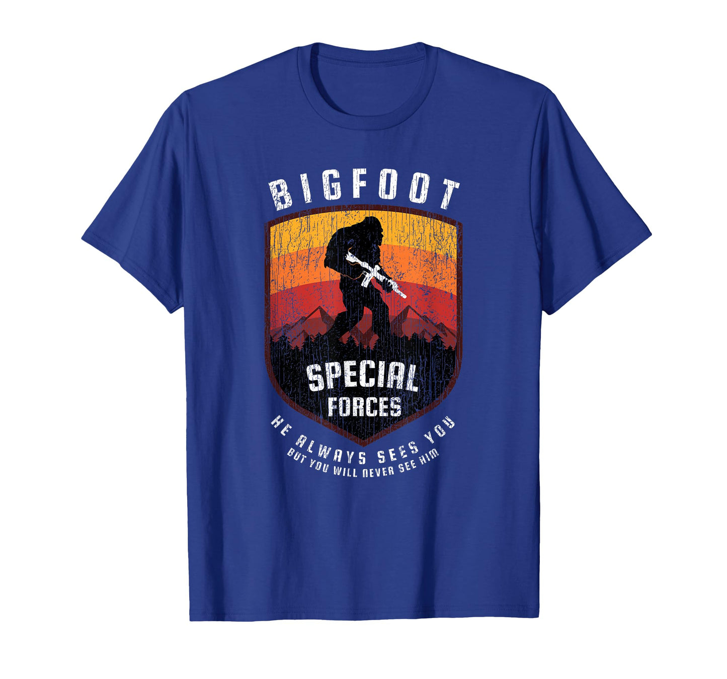 Funny Bigfoot Tactical Special Forces Gift for Military T-Shirt