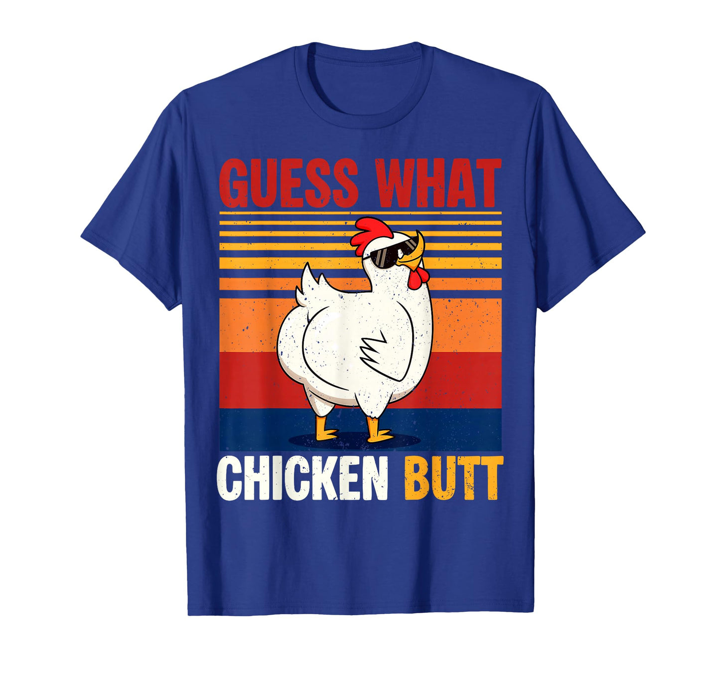 Guess What Chicken Butt Funny Chicken Meme Vintage T-Shirt