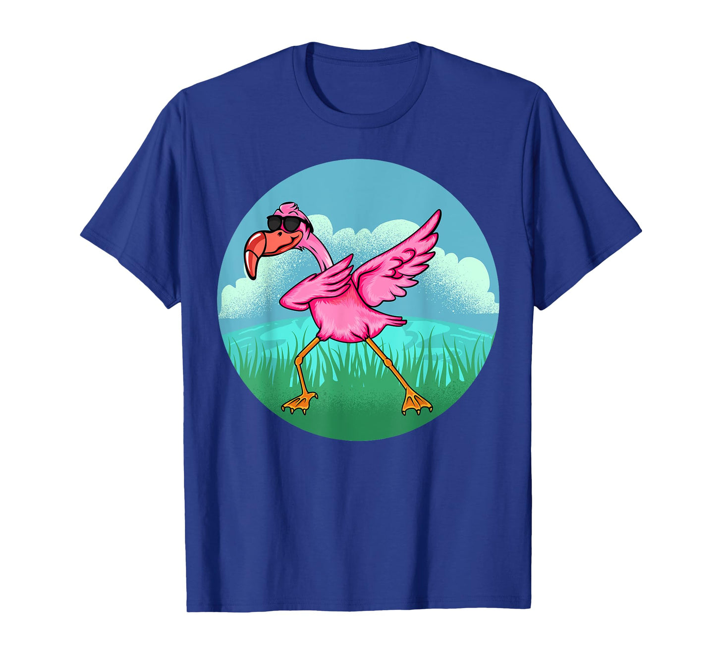 Dabbing Flamingo Wearing Sunglass - Dab Dance Flamingo Lover T-Shirt