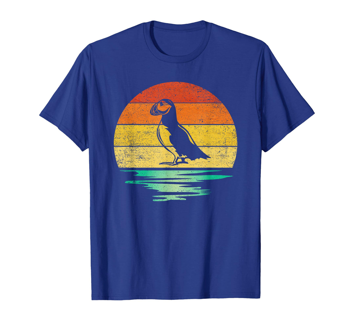 Vintage Puffin Bird Retro Sunset Puffin T-Shirt