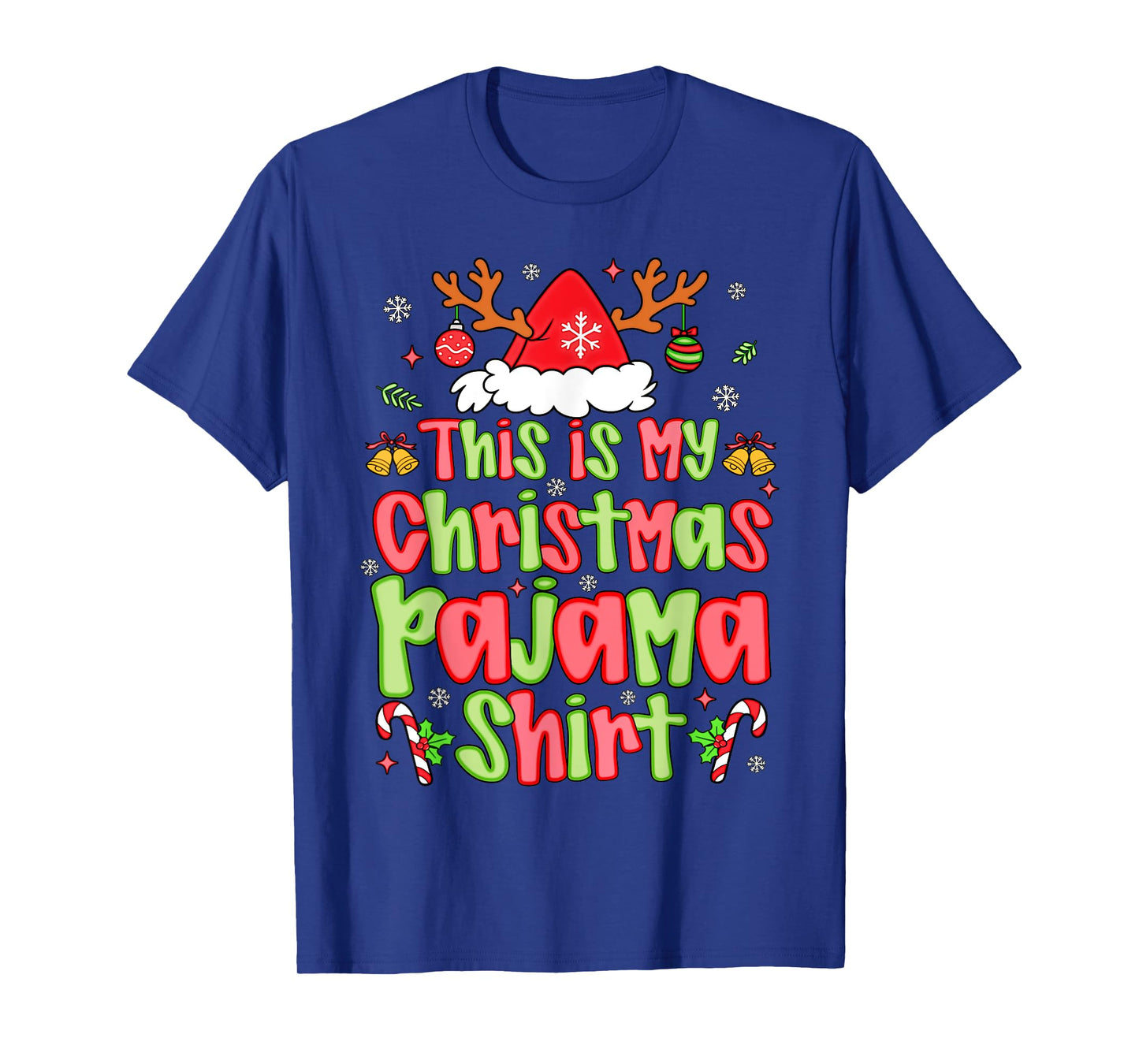 This is My Christmas Pajama Shirt Funny Xmas PJs Men Women T-Shirt