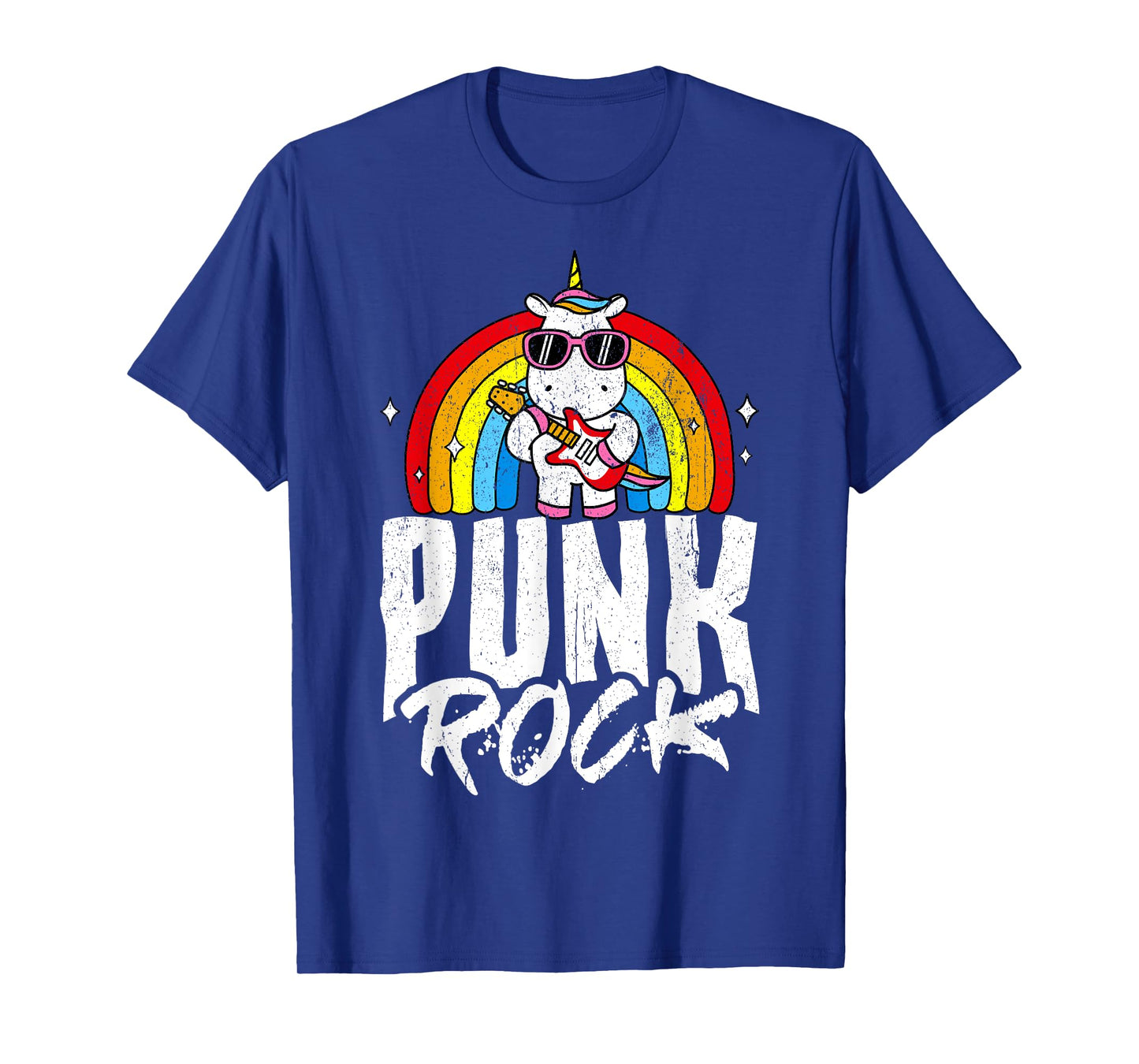 Punk Rock Unicorn Rock Fan Rainbow Musician T-Shirt