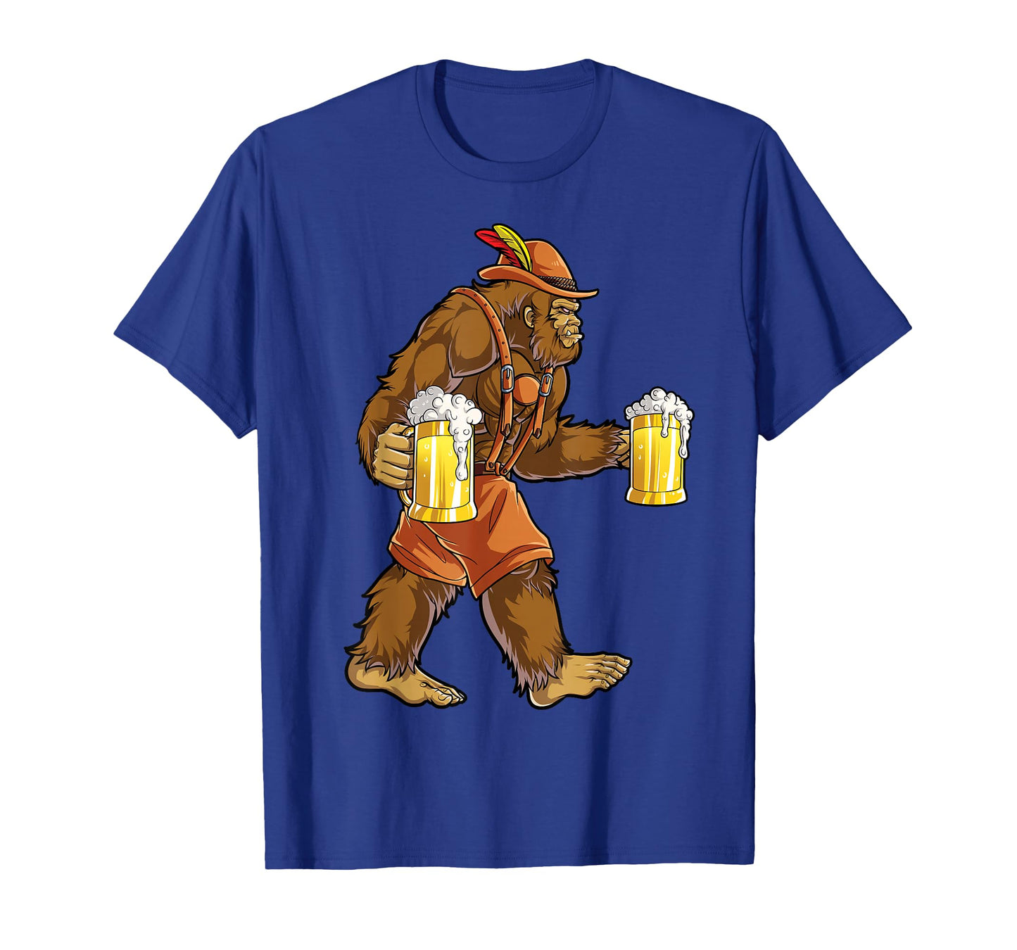 Bigfoot Lederhosen Oktoberfest Men Prost Beer Mug T-Shirt