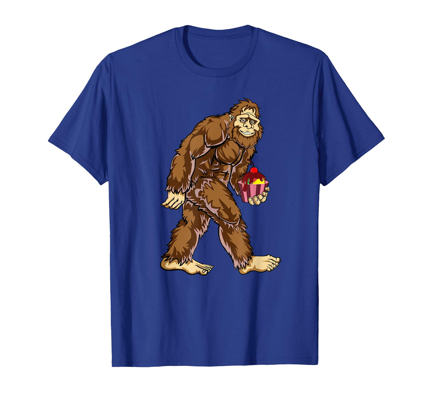 Funny Bigfoot Ice Cream Boy Funny Sasquatch Shirt T-Shirt