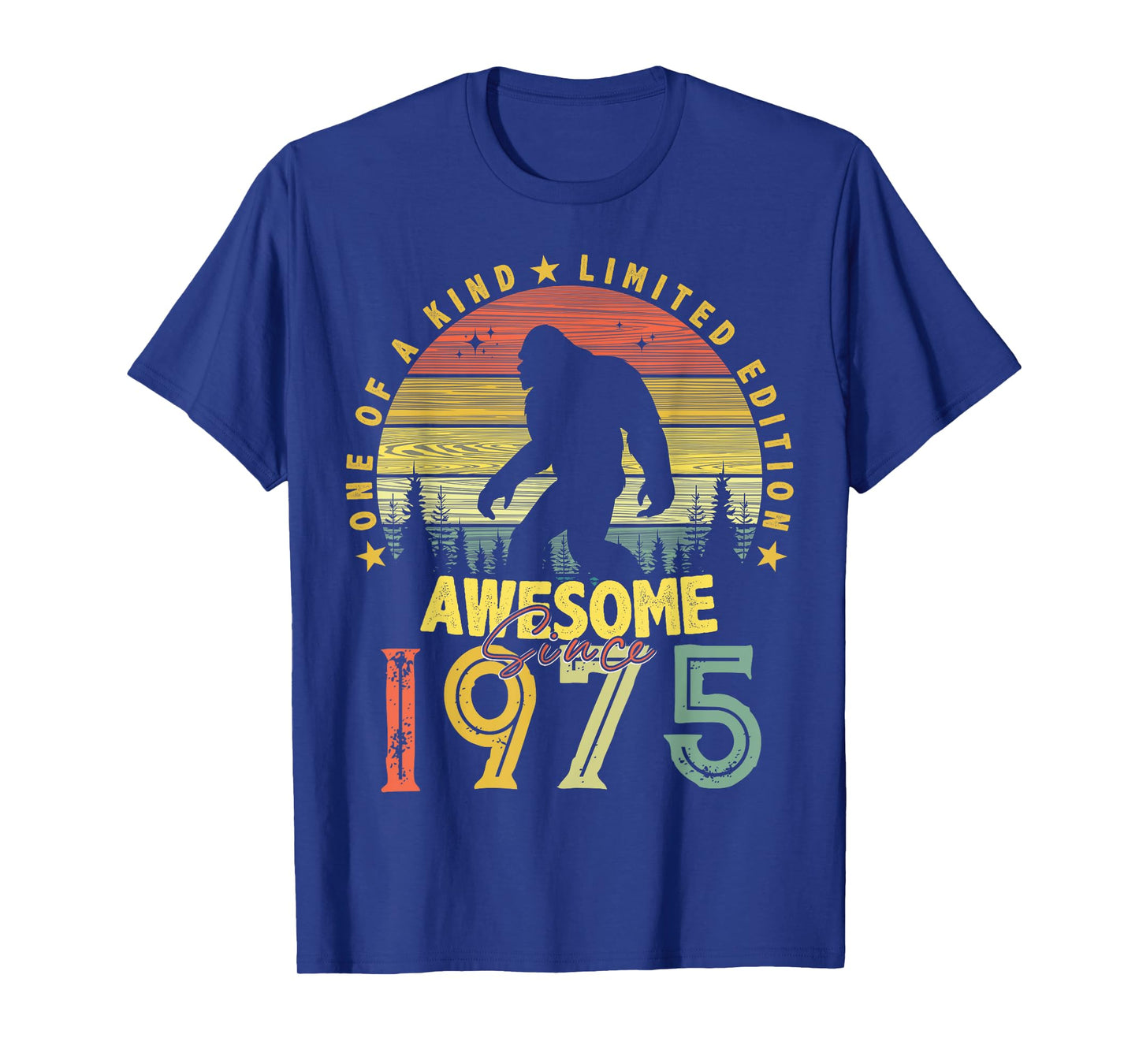 Awesome Since 1975 49th Birthday Gifts Bigfoot Born in 1975 T-Shirt