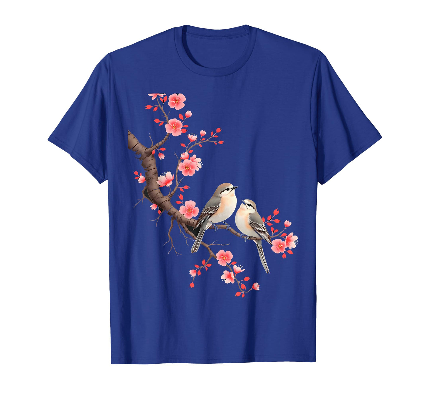 Birds Japanese Cherry Blossom T-Shirt