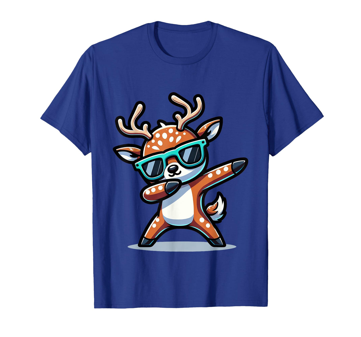 Christmas Reindeer Boys Dabbing Reindeer Santa Xmas Funny T-Shirt
