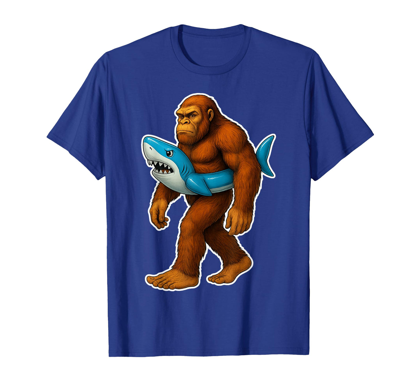 Pool Bigfoot Shark Sasquatch Shark Float for Boys Kids Men T-Shirt