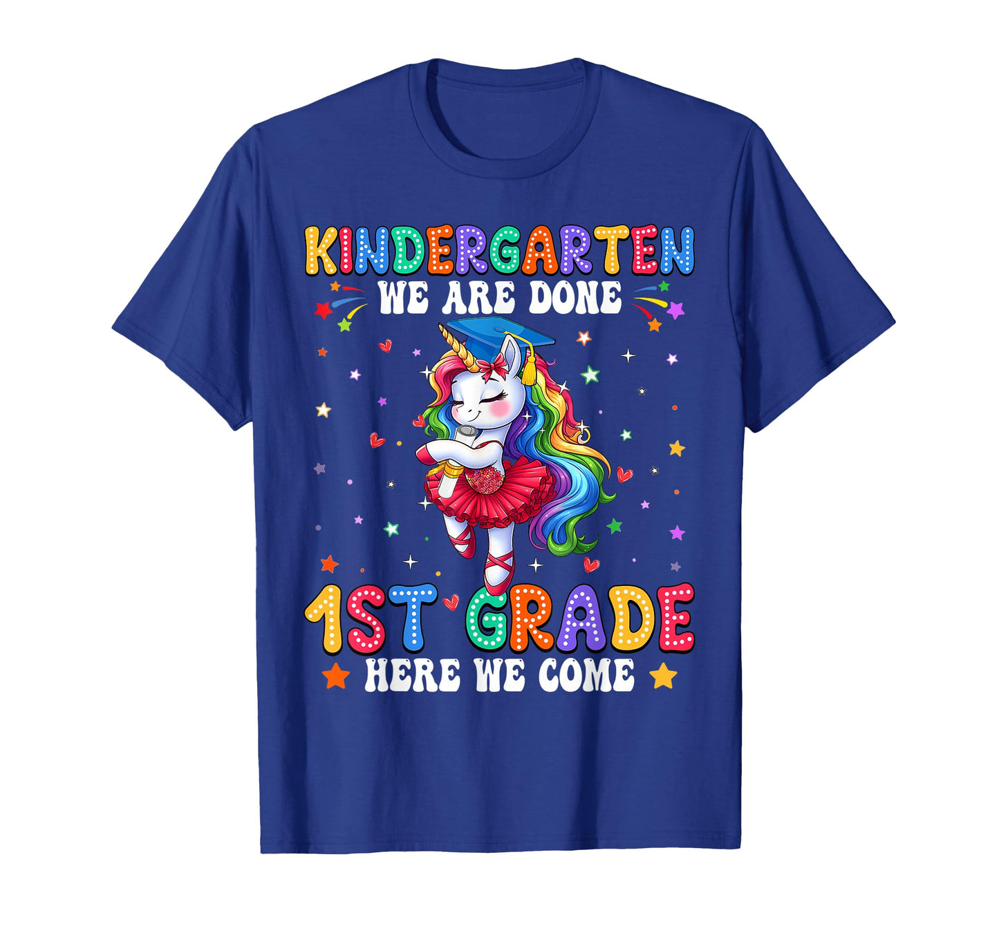 Kindergarten Graduation 2025 Graduate Girls Unicorn Kid Grad T-Shirt