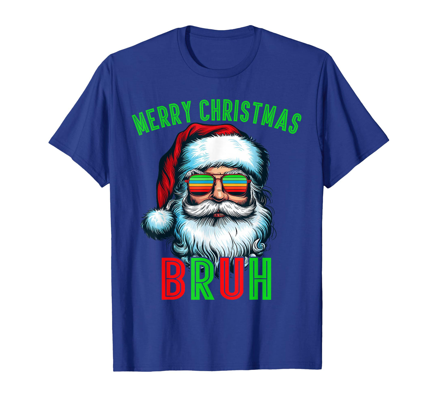 Retro Santa Christmas Bruh Pajama Family Meme Xmas T-Shirt