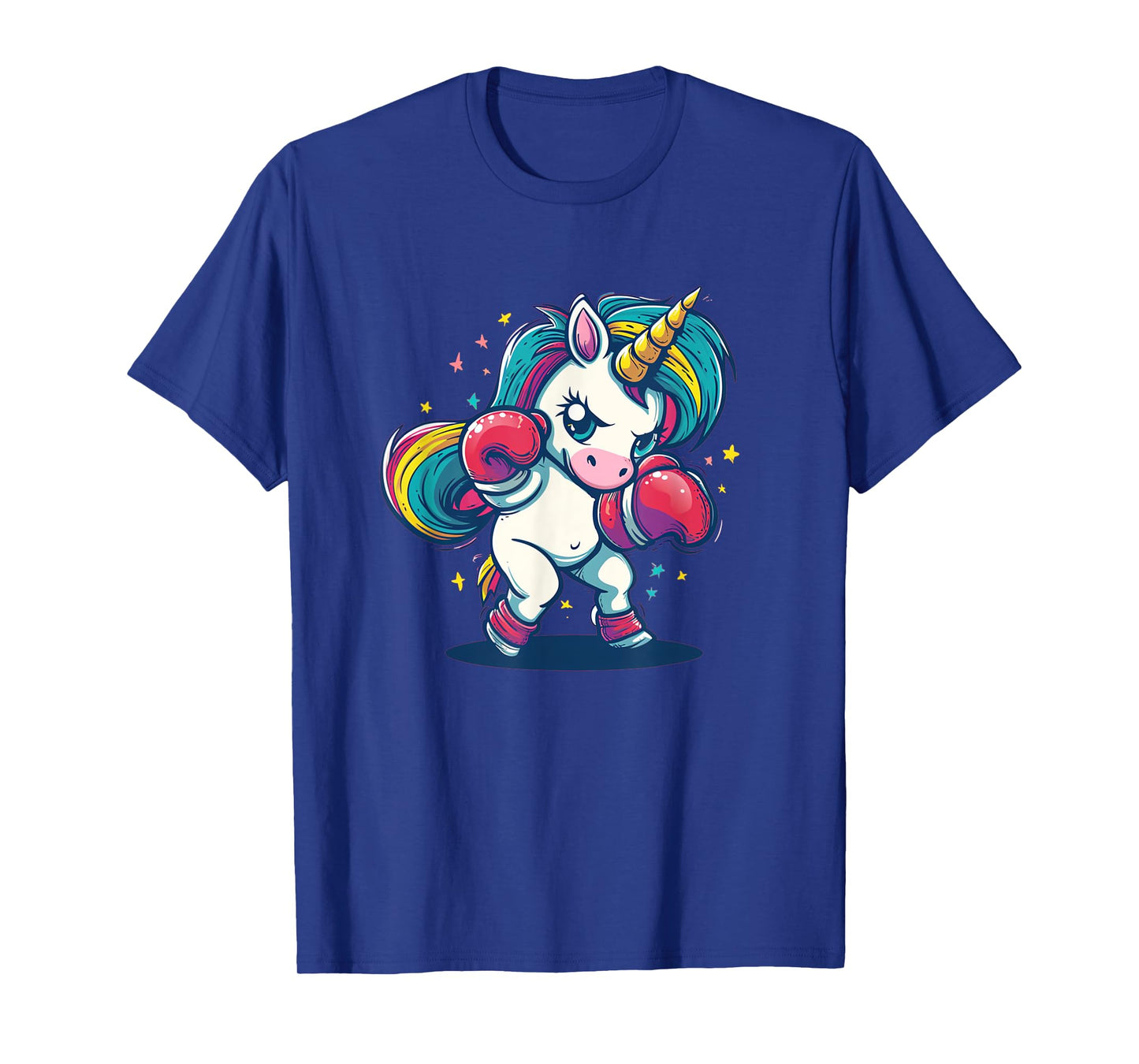 Cute girly unicorn with boxing gloves T-Shirt