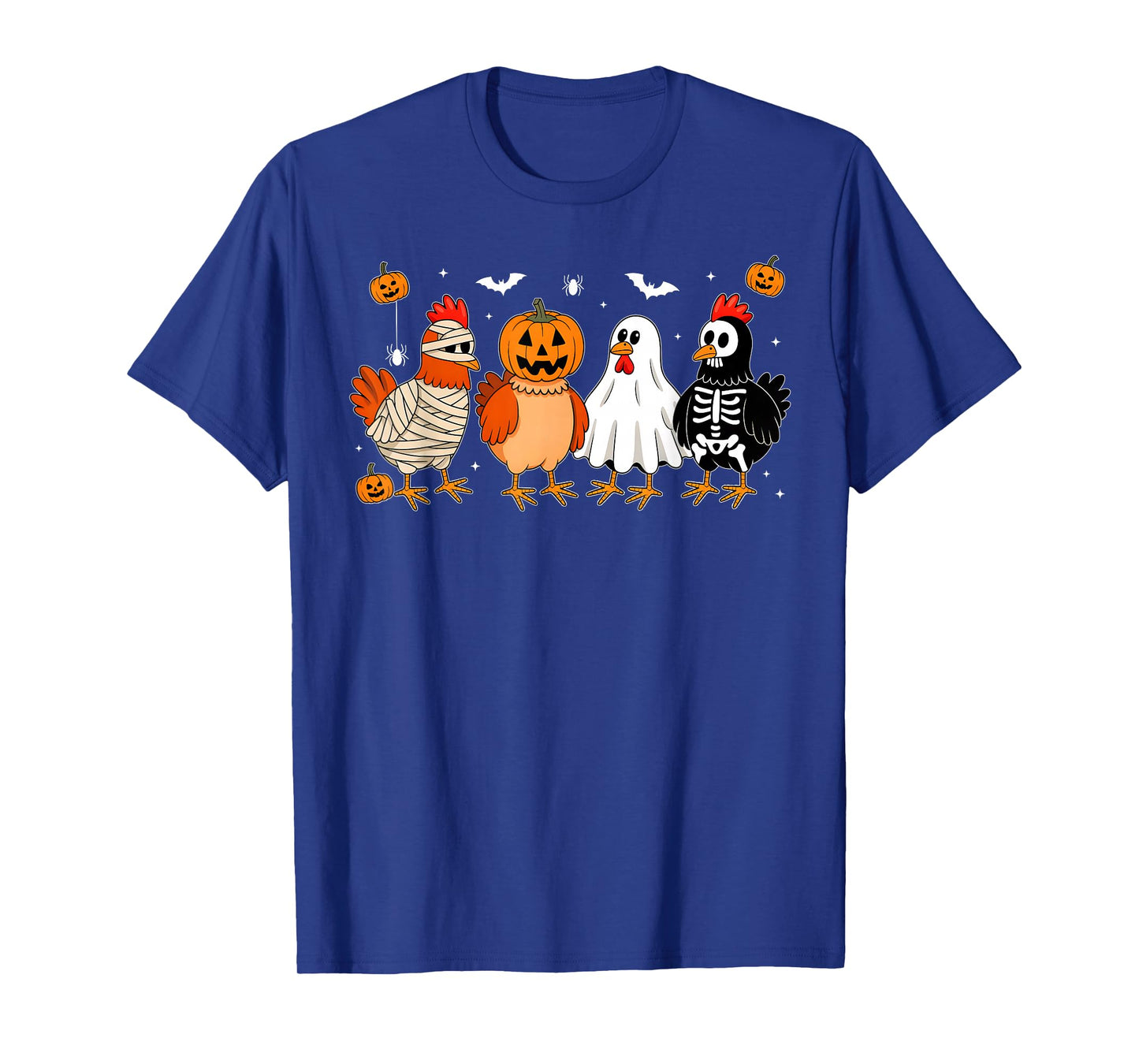 Mummy Chicken Skeleton Ghost Pumpkin Halloween Chicken Lover T-Shirt
