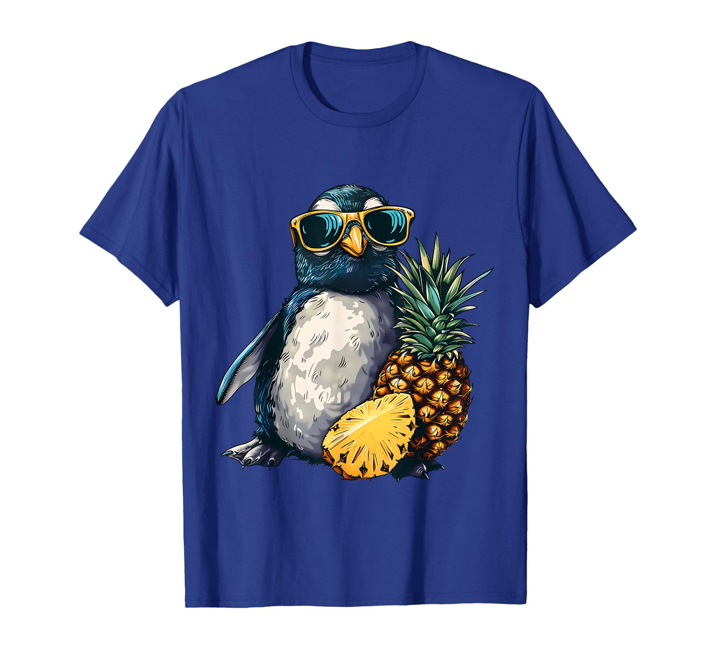 Pineapple Penguin Bird Animal Art Pineapple Lover Drawing T-Shirt