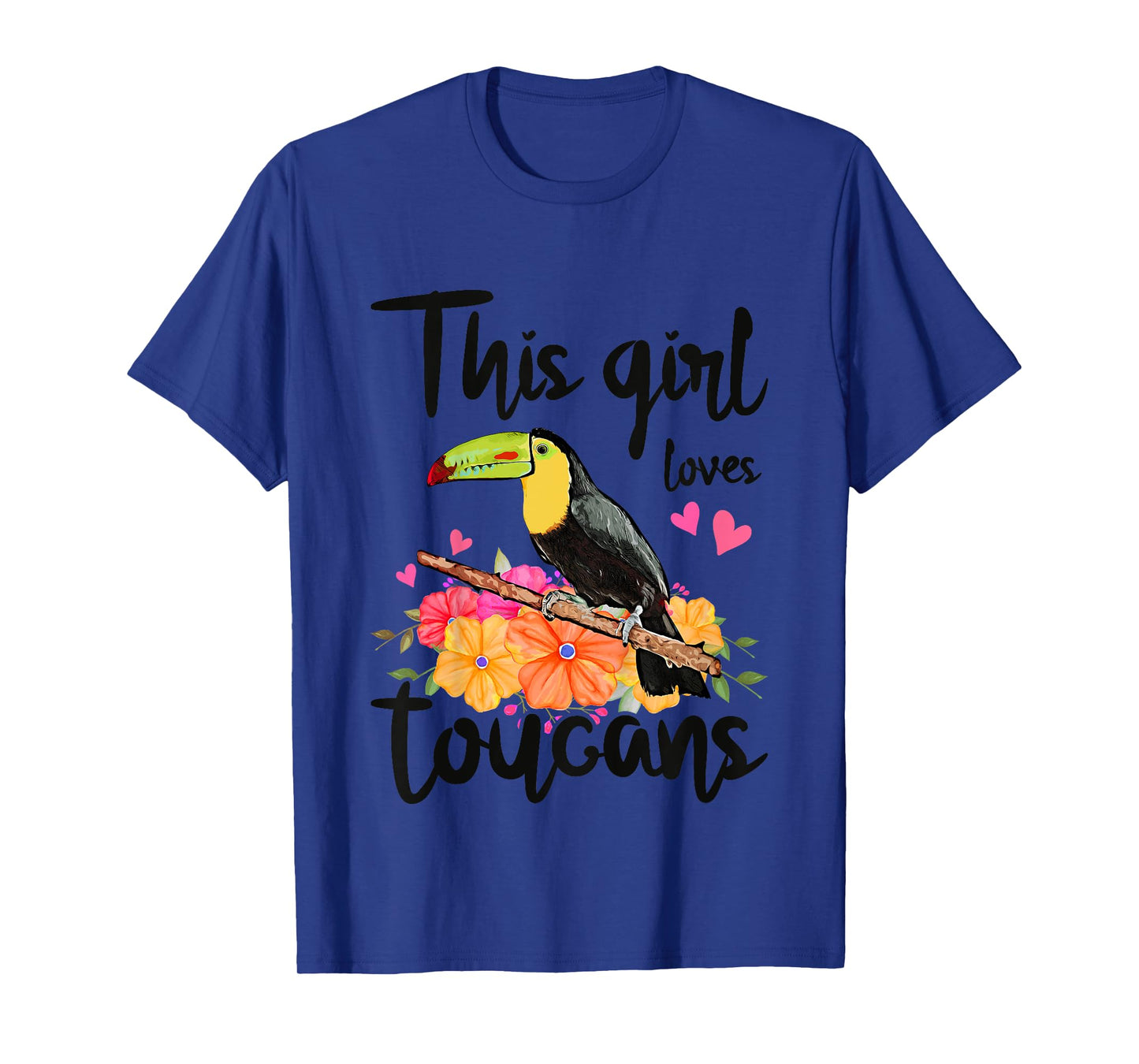 This Girl Loves Toucans Floral Toucan T-Shirt