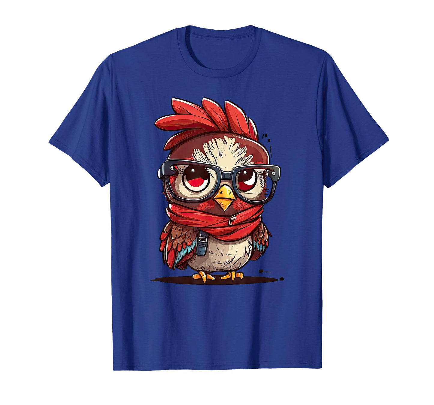 Cute Chicken With Bandana Headband and Glasses Women Girl T-Shirt