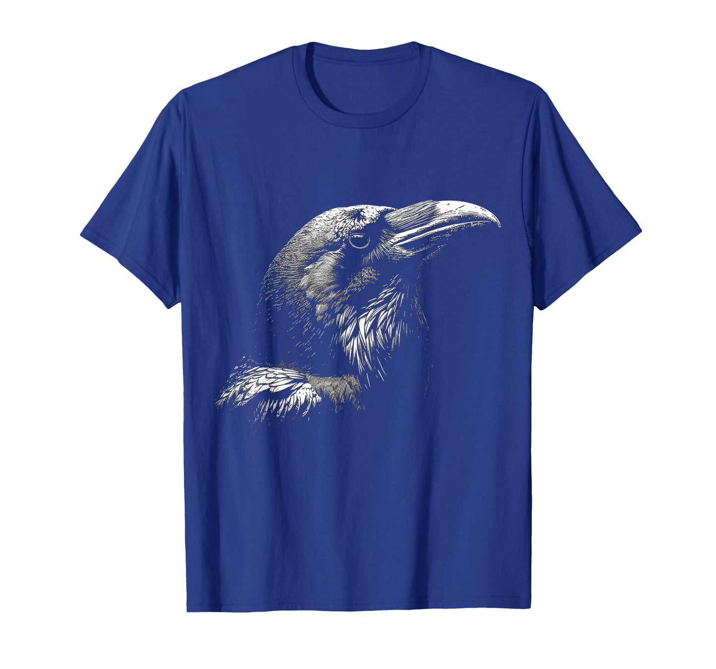 Raven Drawing Bird Art Animal Face Graphic Raven T-Shirt