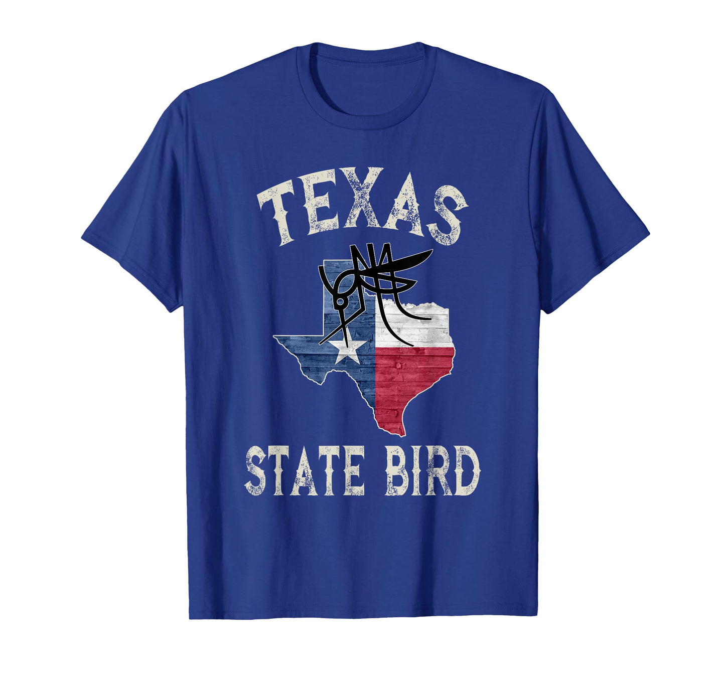 Texas State Bird Mosquito Flag T-Shirt