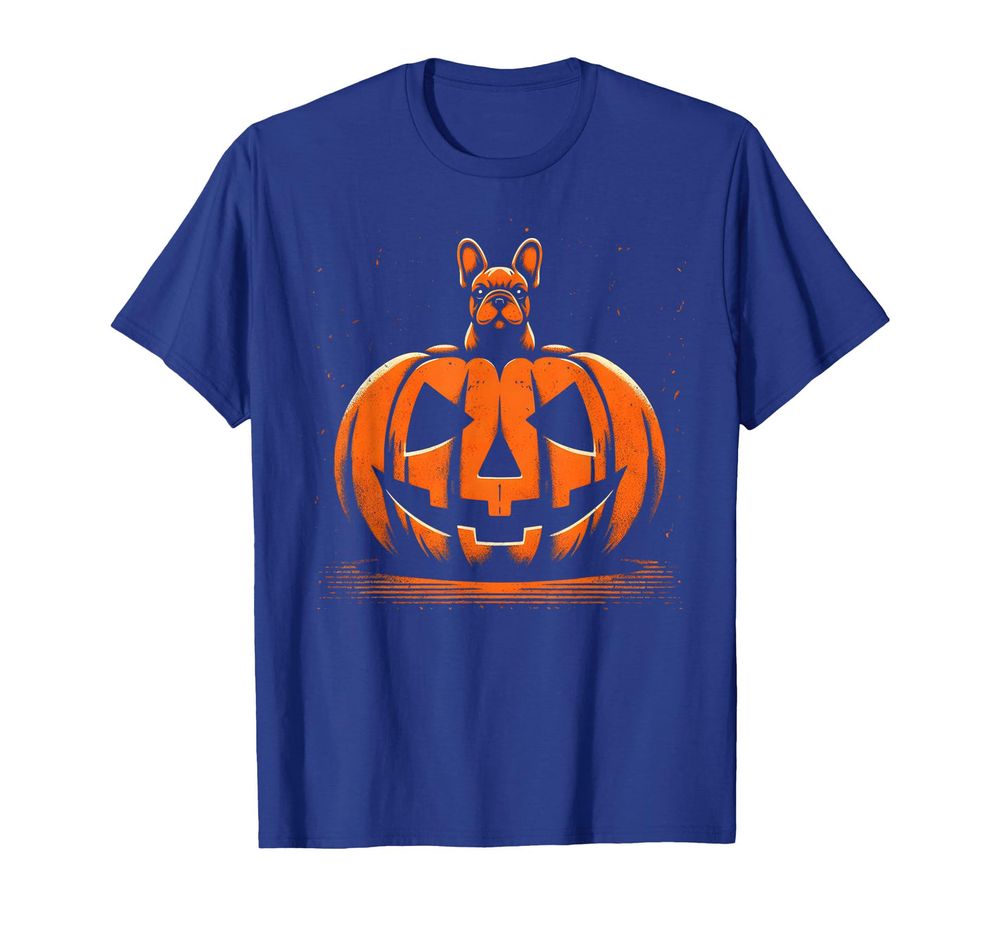 Dog Halloween French Bulldog Jack O Lantern Pumpkin T-Shirt