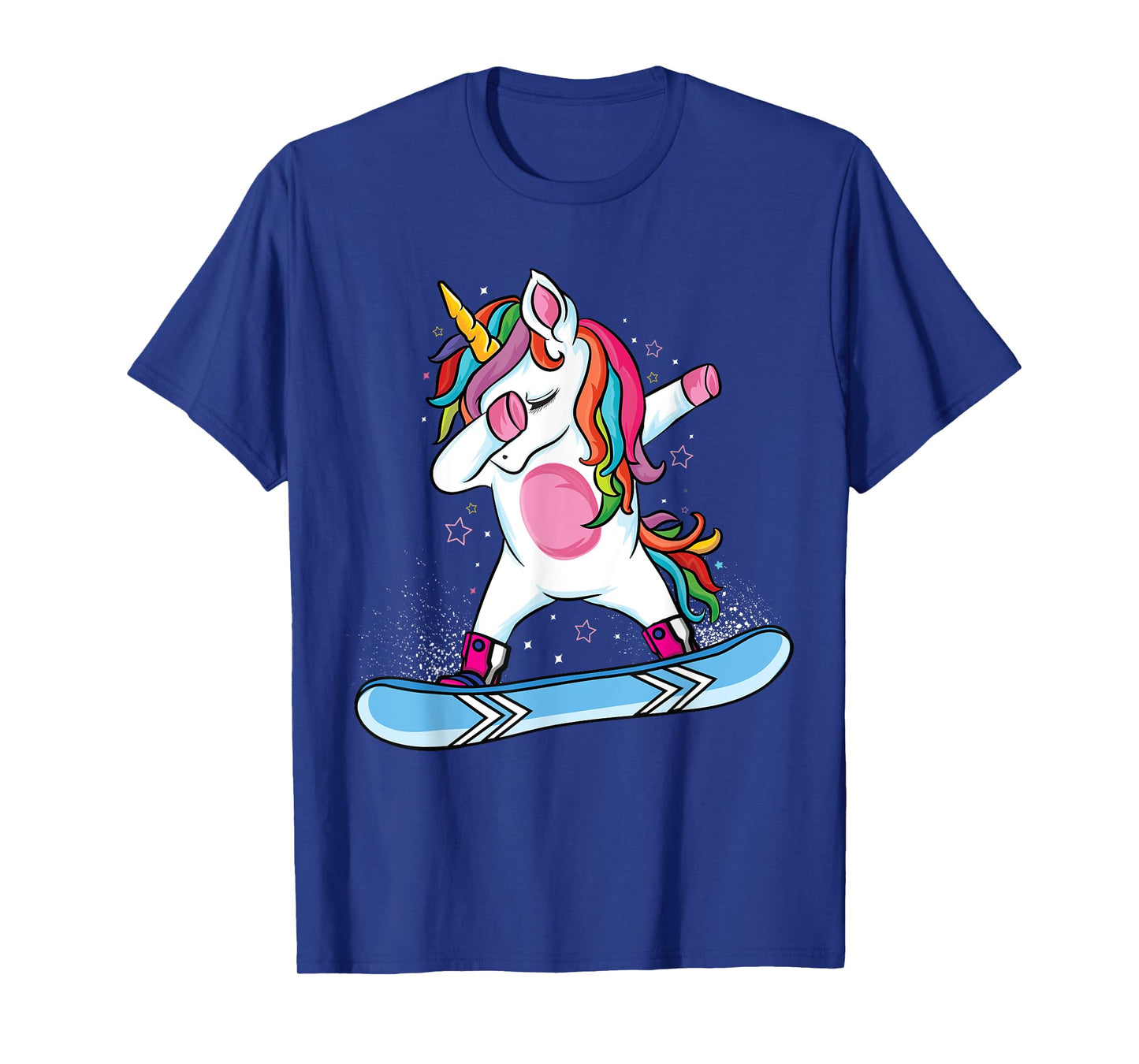 Cute unicorn Snowboarding Skiing Dabbing unicorn Snowboard T-Shirt