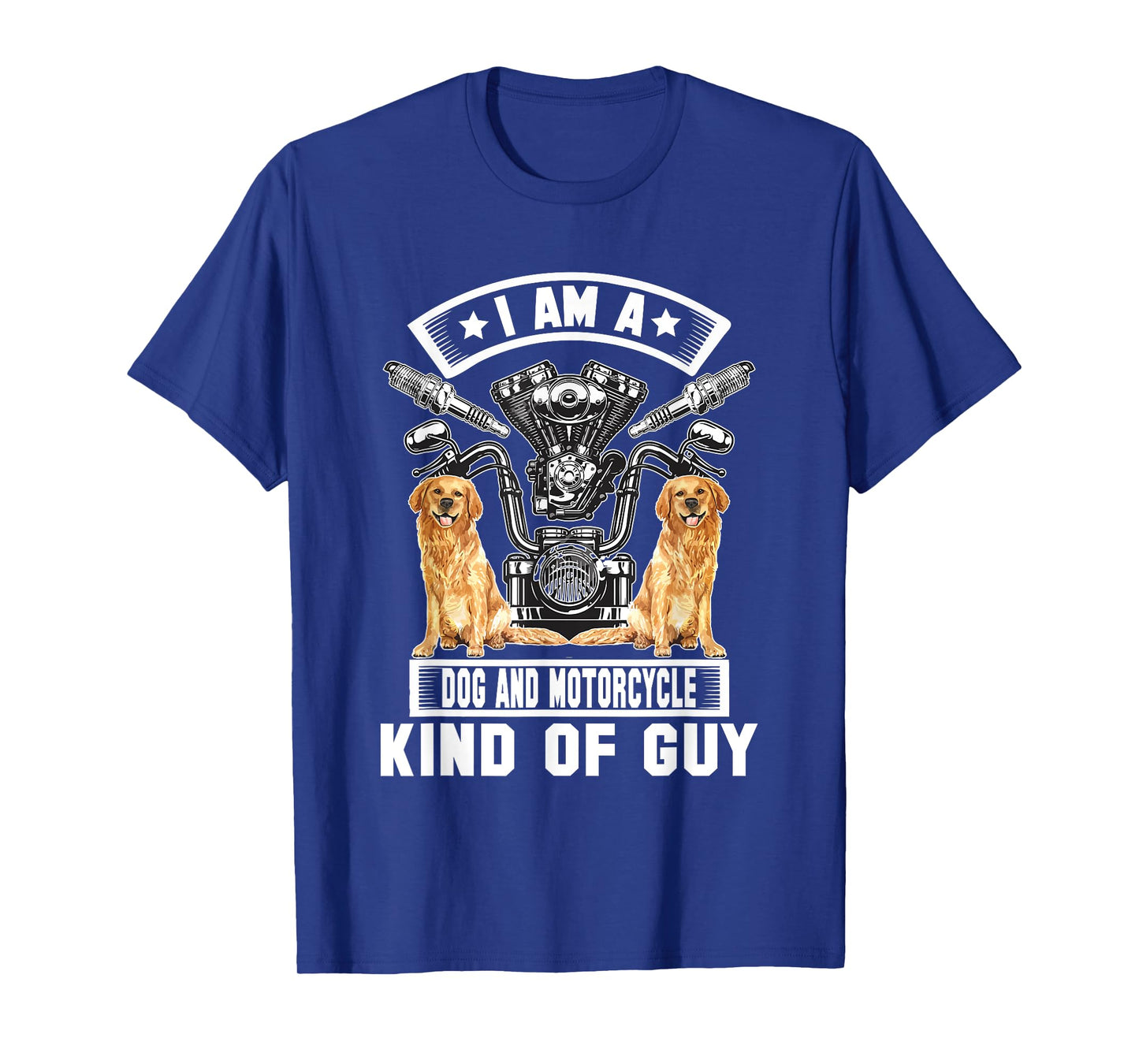 Motorcycle And Dog Tshirt Bike Riding Dad Biker Labrador Men Women T-Shirt