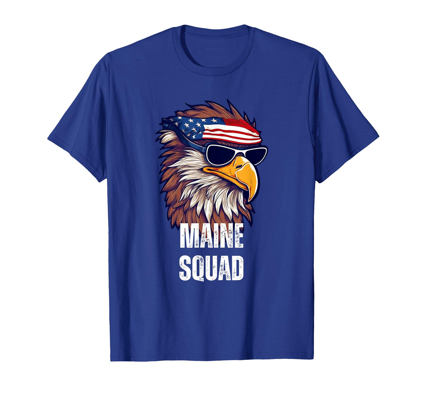 Maine Squad - Retro Bald Eagle American Flag Bandana T-Shirt