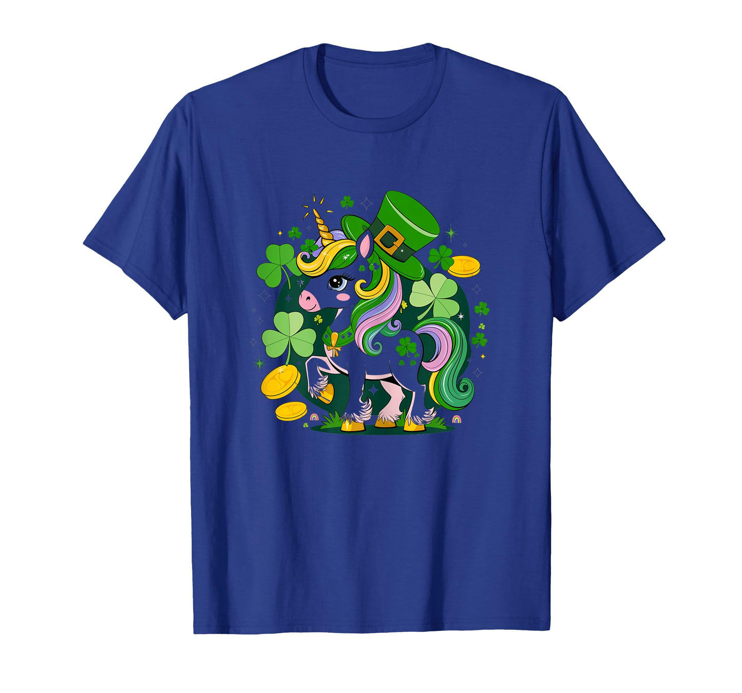 Cute St. Patrick's Day Unicorn Lepricorn Shamrock 2025 T-Shirt
