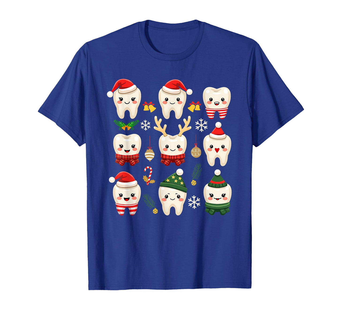 Funny Dental Christmas Teeth Cute Xmas Dentist Squad Crew T-Shirt