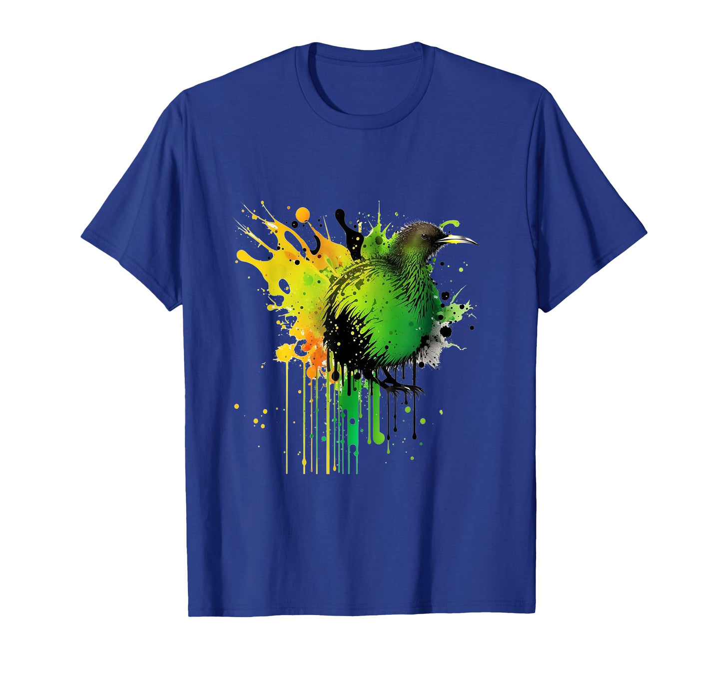 Abstract Water Color New Zealand National Bird Kiwi Bird T-Shirt