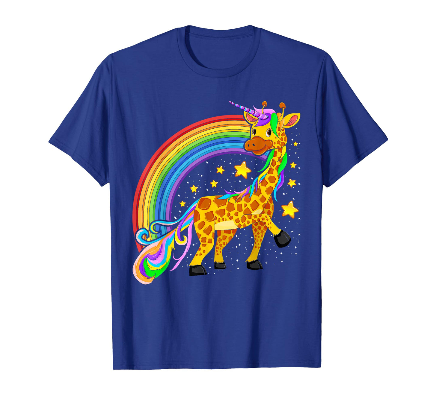Rainbow Girafficorn Unicorn Africa Animal Cute Giraffe T-Shirt