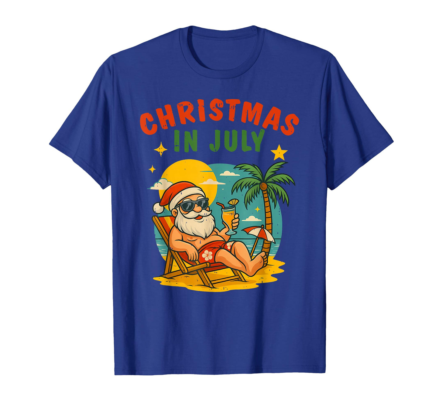 Xmas In July Santa Summer Christmas In July Beach Boys Girls T-Shirt
