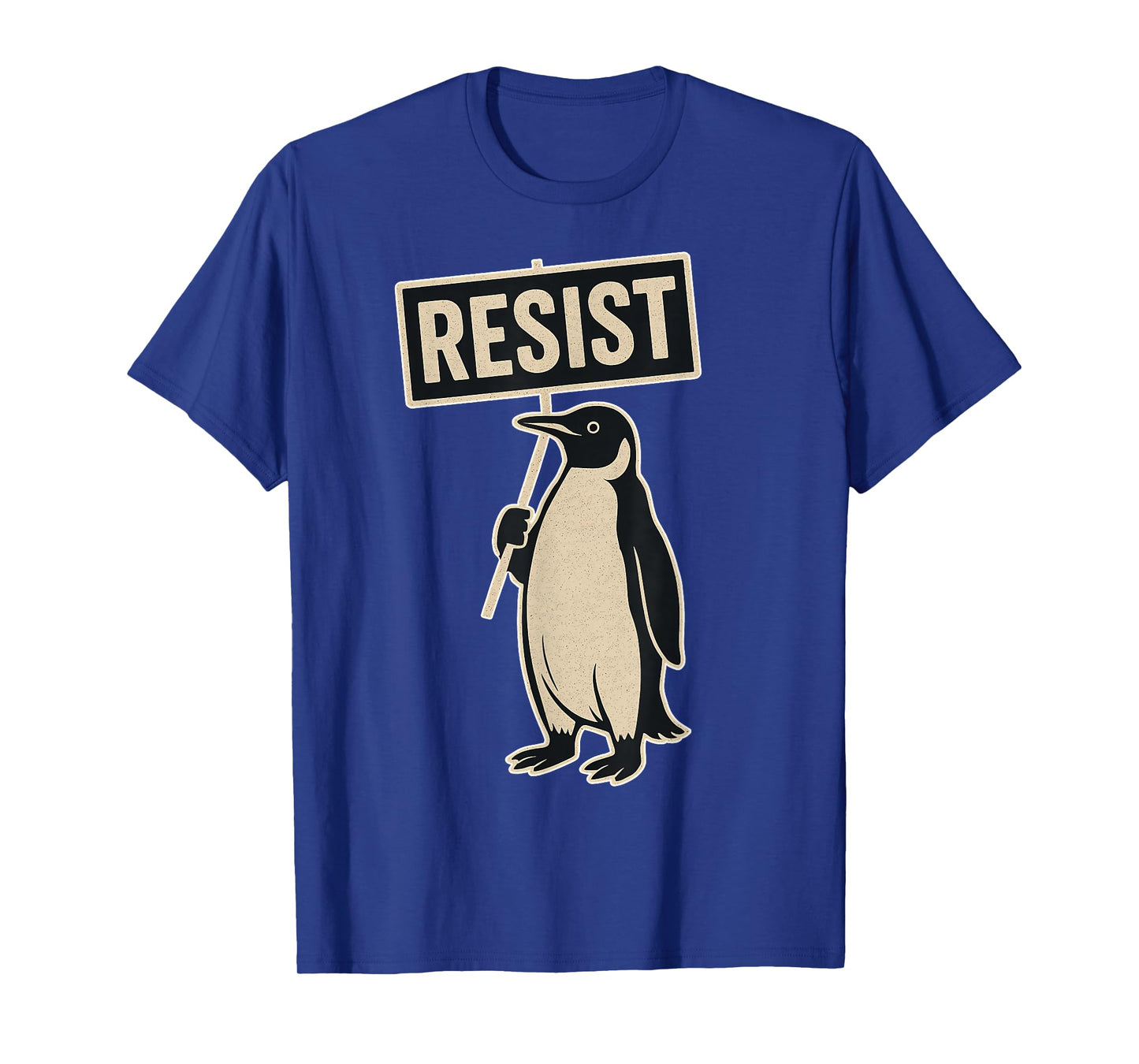 Resist Penguin Protest Against Tariffs Funny Graphic T-Shirt