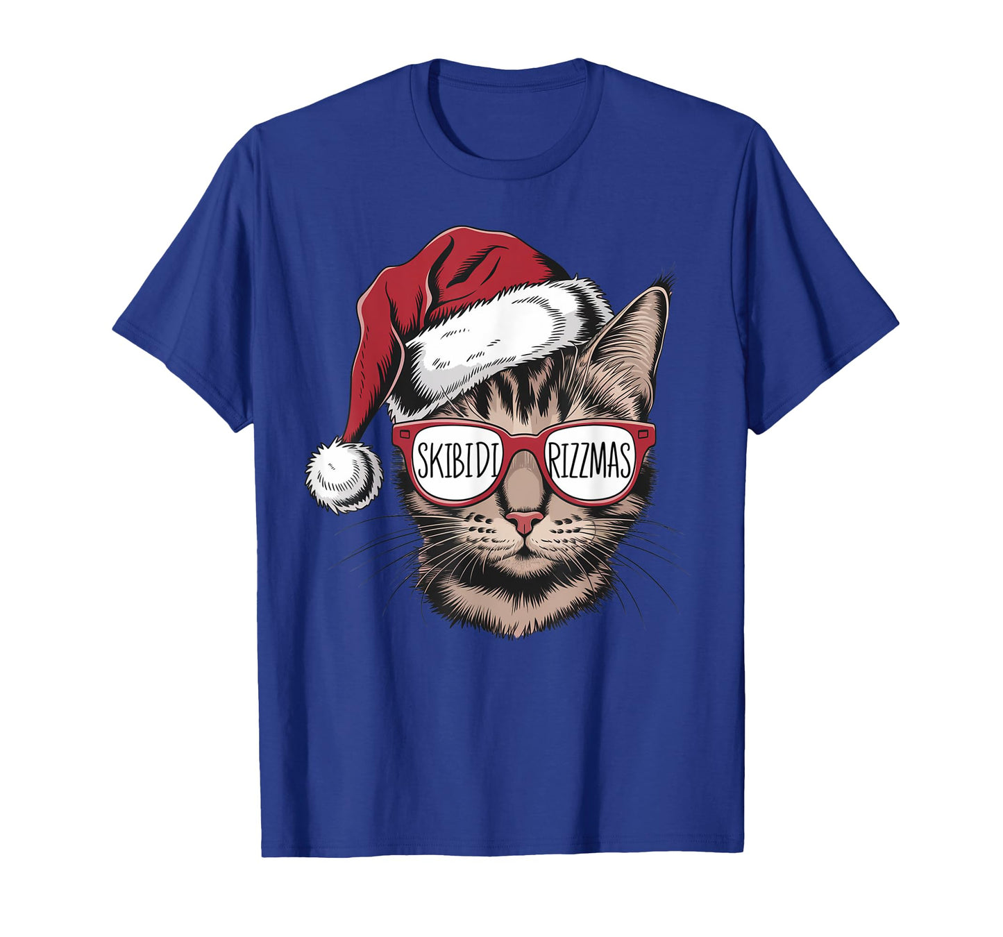 Cat Sunglasses Skibidi Rizzmas Christmas Rizz Santa Claus Men Women Kids T-Shirt