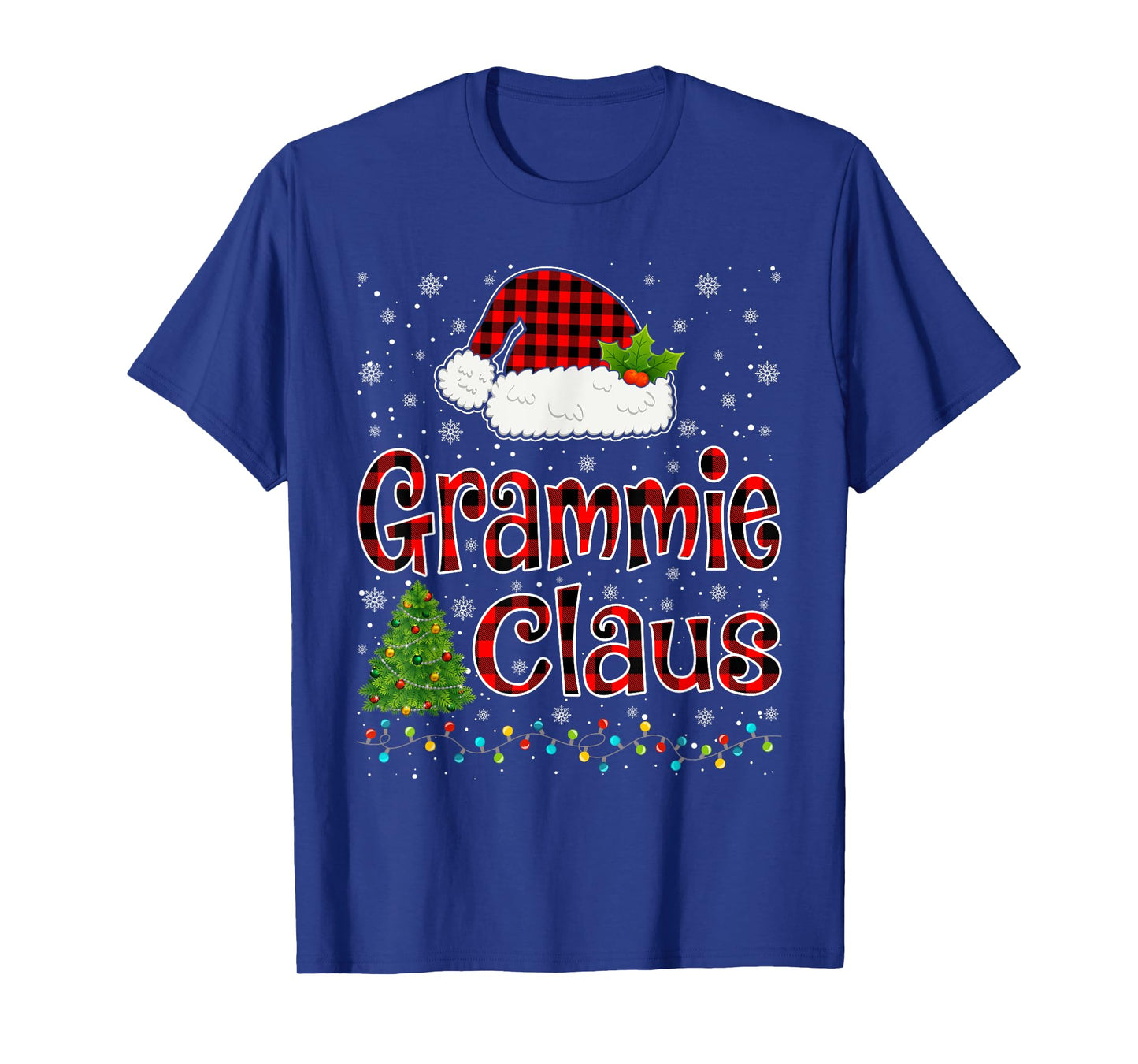 Funny Grammie Claus Christmas Lights Xmas Pajama Family Tees T-Shirt