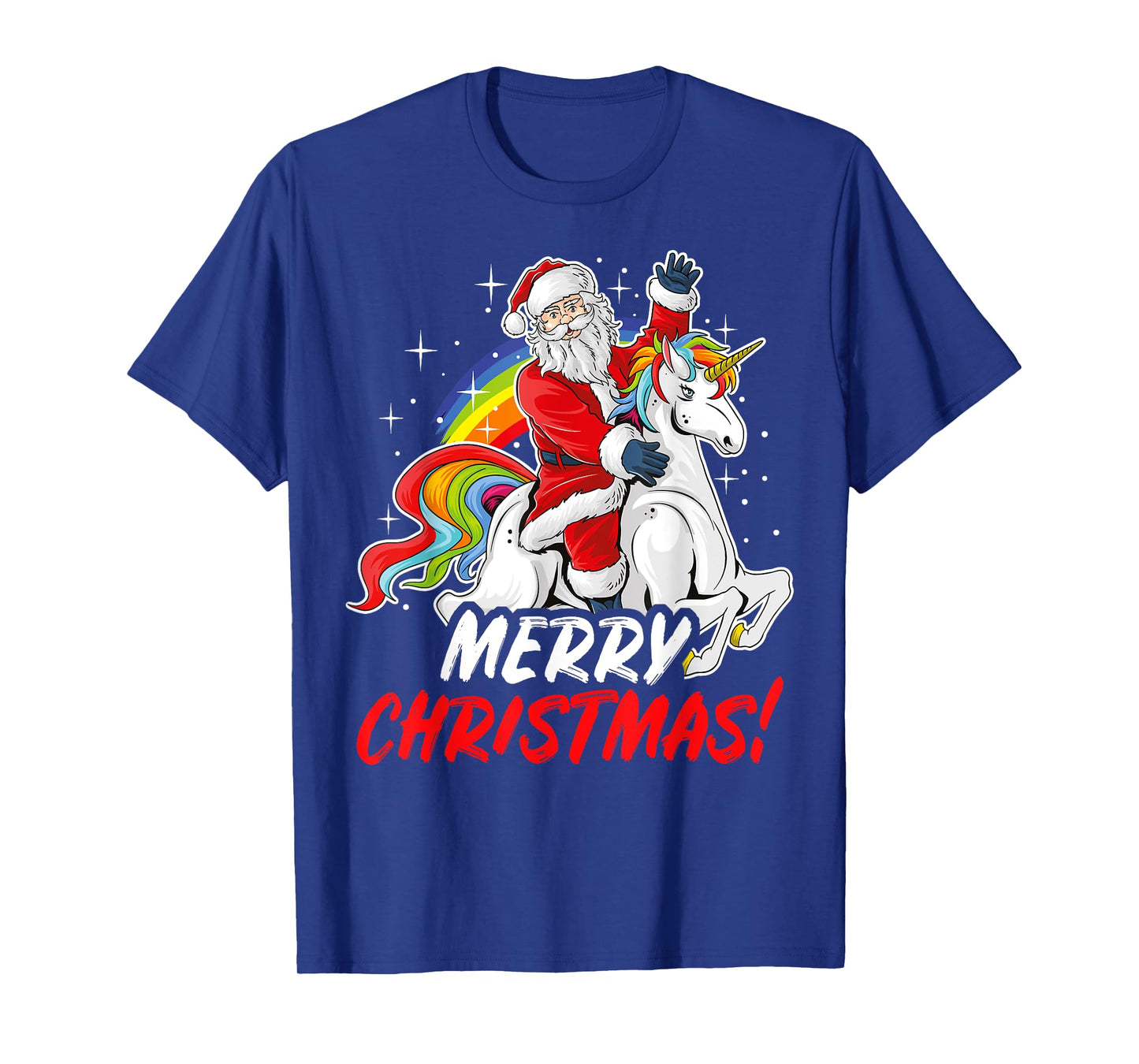 Unicorn Santa Claus Christmas Holiday T-Shirt