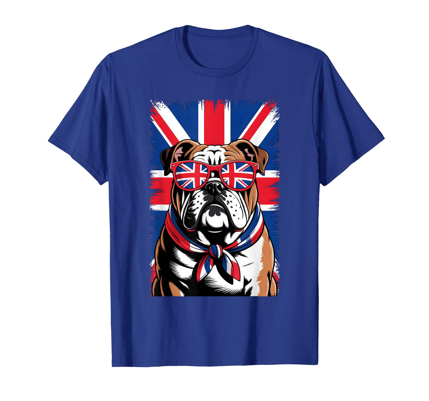 Union Jack Funny Bulldog UK Flag British Kids Boys Girls Men T-Shirt