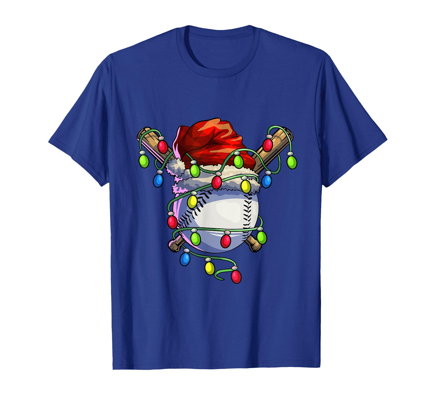 Christmas Baseball Xmas Christmas Lights Baseball Player T-Shirt