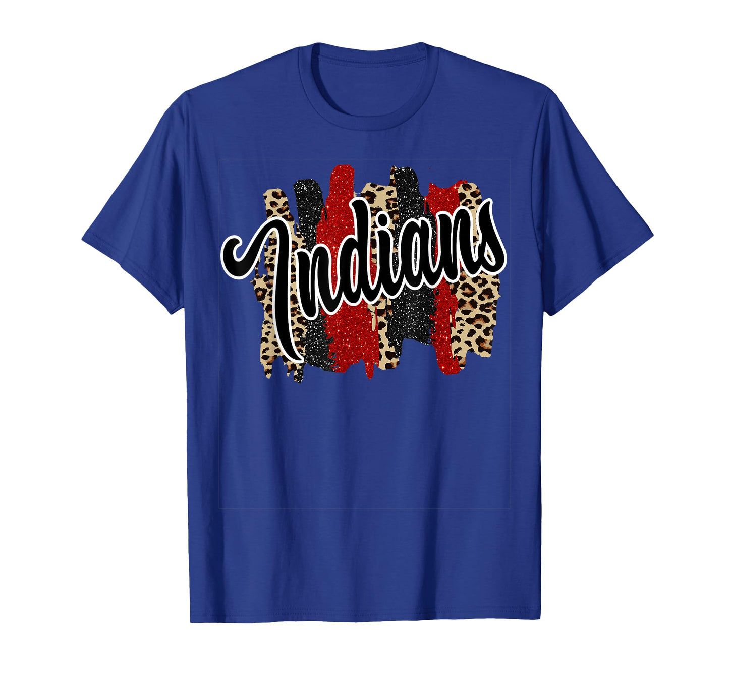 Indians Swash Red Black School Spirit T-Shirt
