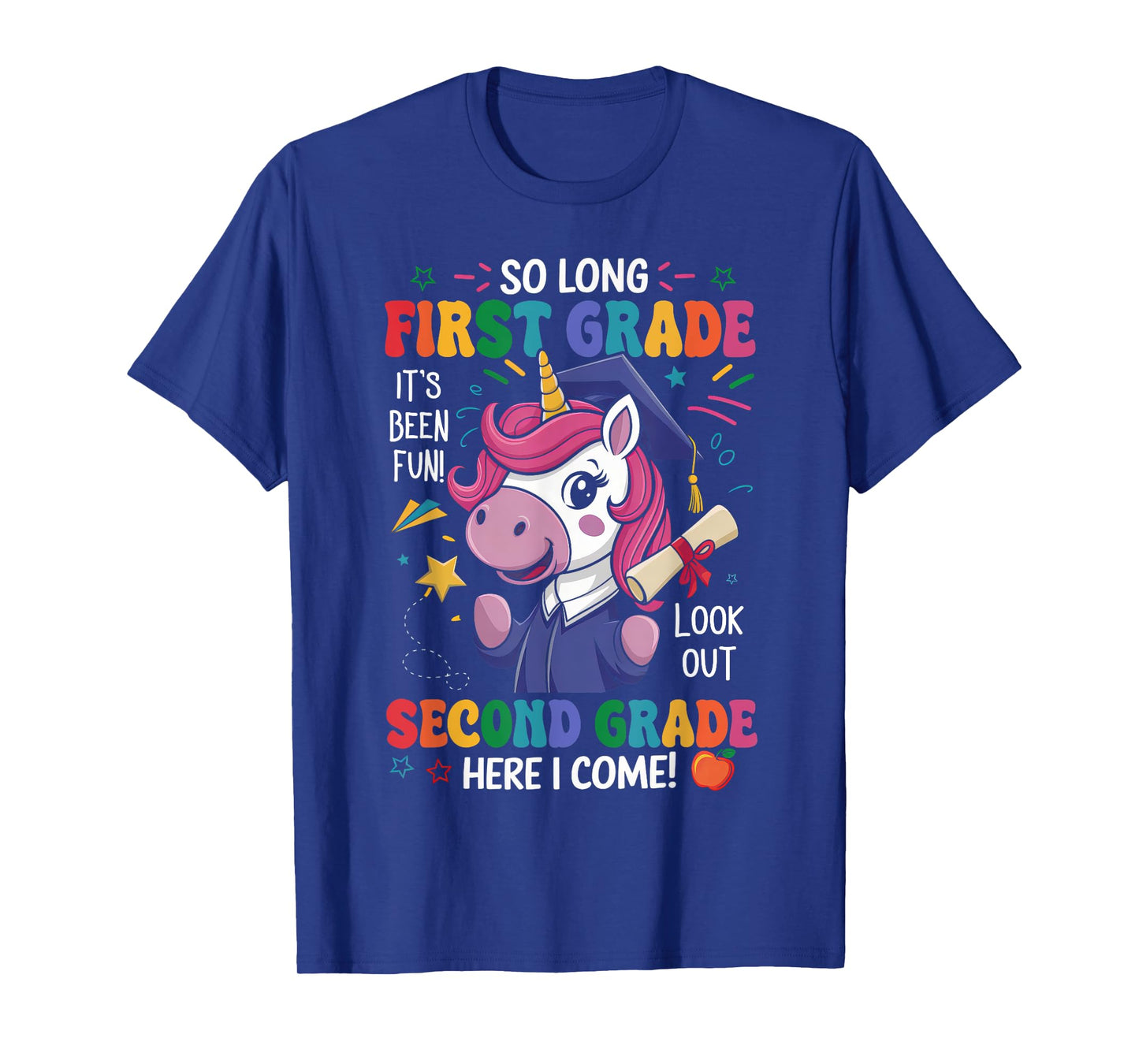 Unicorn So Long First Grade Graduation Last Day Of School T-Shirt