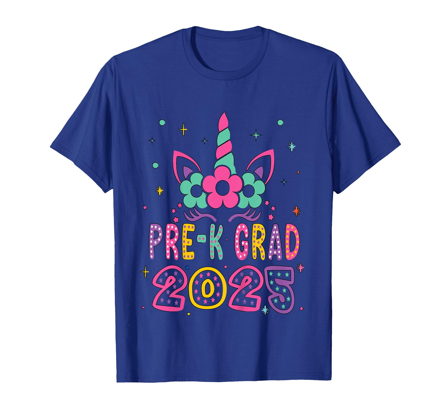 Kids Pre-K Grad Preschool Graduation 2025 Unicorn Toddler Girl T-Shirt