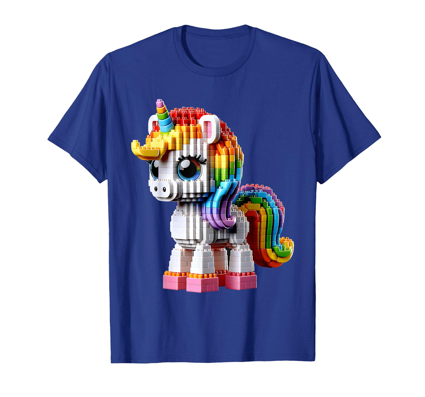 Unicorn Master Builder Bricks Unicorn Block Building Girls T-Shirt