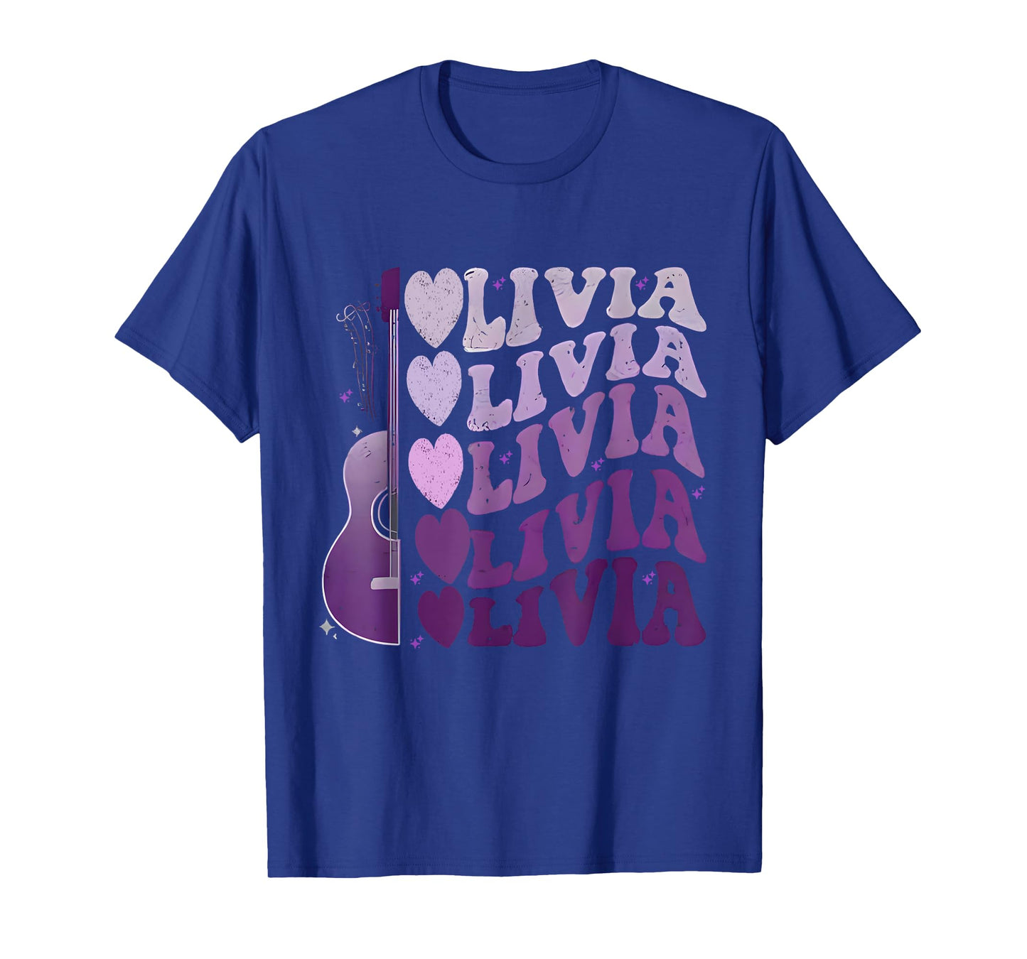 Funny Girl Retro Olivia First Name Personalized Groovy 80's T-Shirt